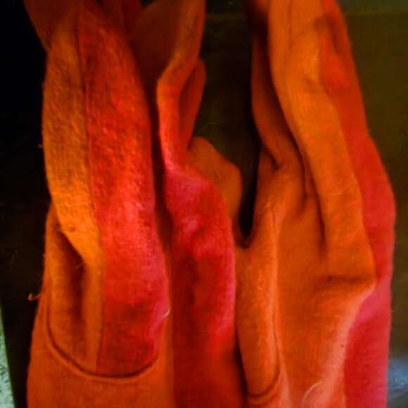 Rare Vintage Alfred Sung Wool Gloves - 2-tone Red Very Collectible - Picture 4 of 7